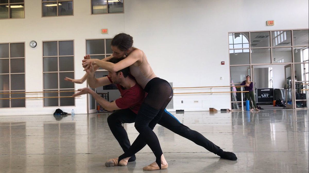 RoddyDoble's tweet photo. In the theatre finalizing #wingsofwax with @BostonBallet! Excited to be on for the opening tomorrow with my partner @RBuriassi! #kylián https://t.co/A9aKOiHL7A