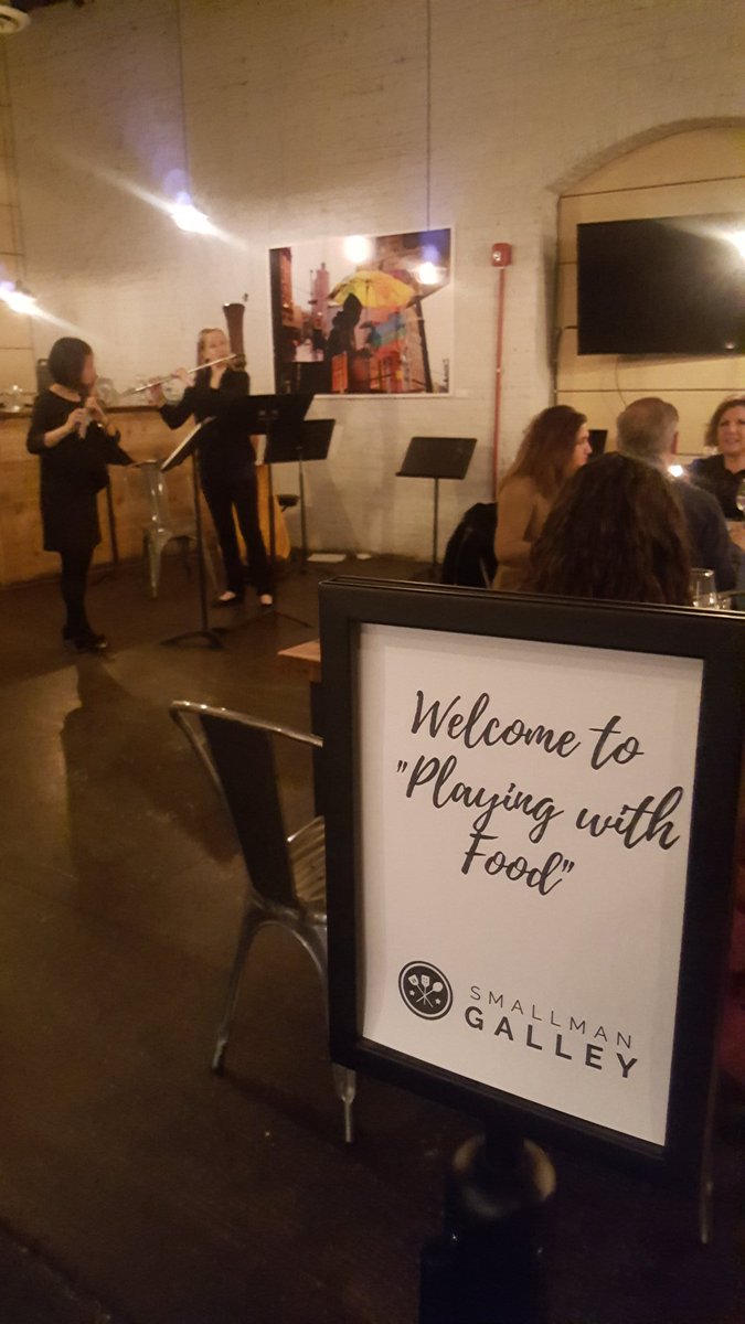 SmallmanGalley's tweet photo. Huge thank you to @meadmonique, composer Evan Neely, all of the talented @CMUmusic students here tonight, &amp; to our Chefs! #PlayingWithFood https://t.co/PGk7eRjo1x