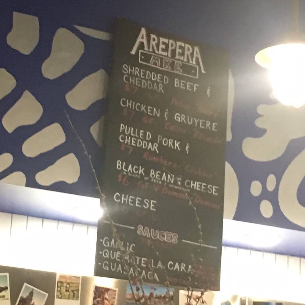 AreperaMke's tweet photo. Menu from our first pop-up! Thanks you Milwaukee and thank you @amilindamke https://t.co/lEOnliNtTc