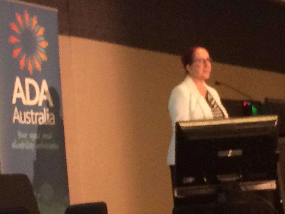 <a href="/RosCroucher/">Rosalind Croucher</a> from <a href="/AusLawReform/">Australian Law Reform Commission</a> speaking at #ADAAConf17 on elder abuse &amp; disability rights. Challenging traditional thinking