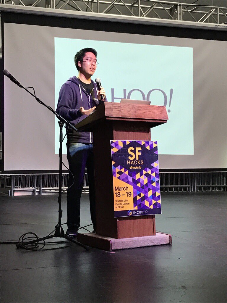 ChanHacks's tweet photo. I had the honour of speaking at the @sfhacks17 opening ceremony. https://t.co/2rPctU3Ejm