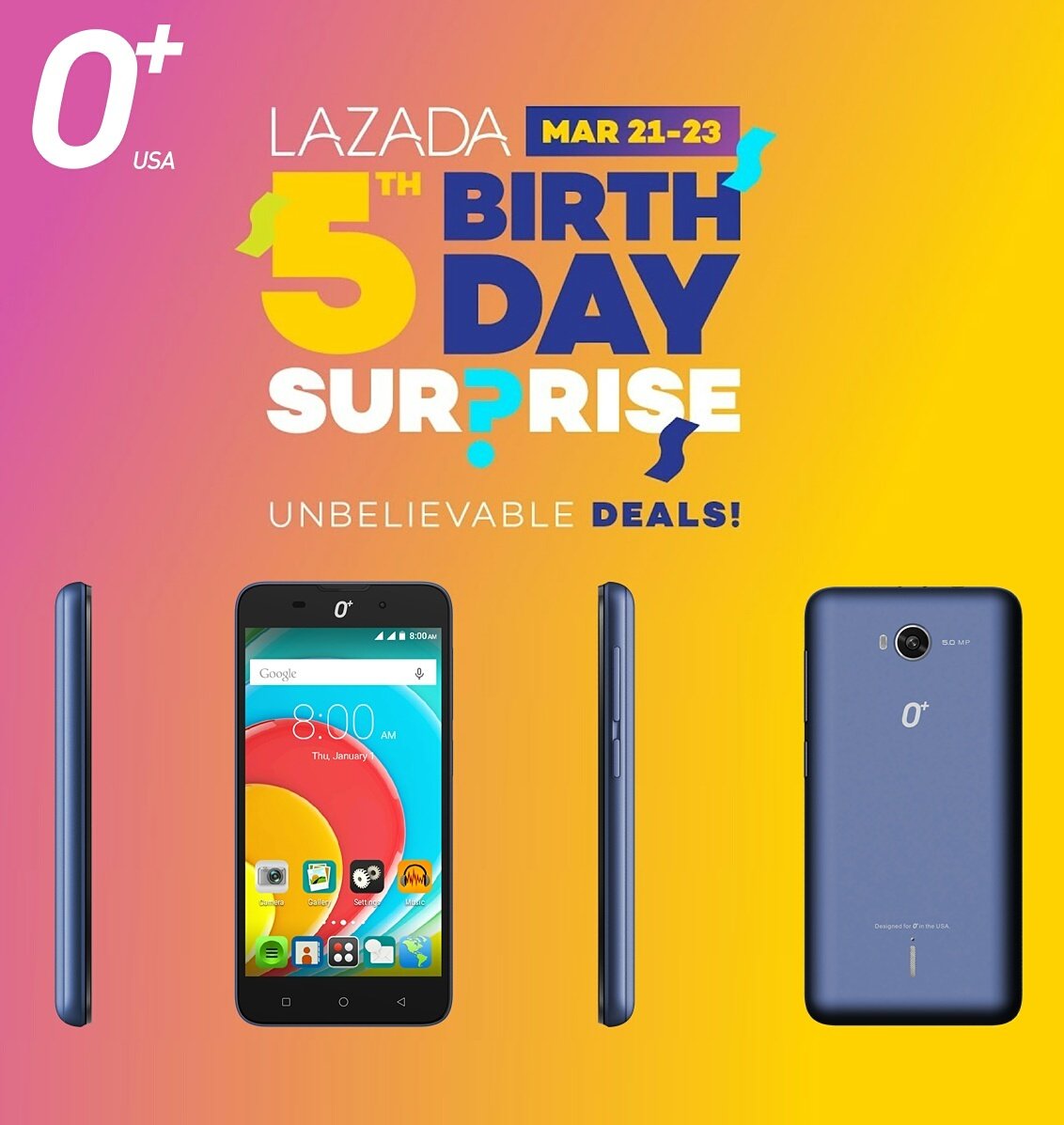Smartphone for only P1595!!!!
#LazadaTurns5 #LazadaBirthdaySale #LazadaPh #OplusUSA 
Hurry! Follow this link: goo.gl/M4fYGt