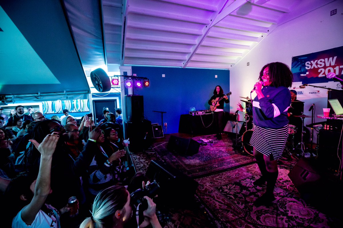SensuMusic's tweet photo. Here's a shot from @noname performing at our opening party at @sxsw! #SlayedIt 🔥

@MaggieMaesATX #sxsw #sxsw2017 
📸: @VincentRoazziJr https://t.co/Xp6diXVgrt