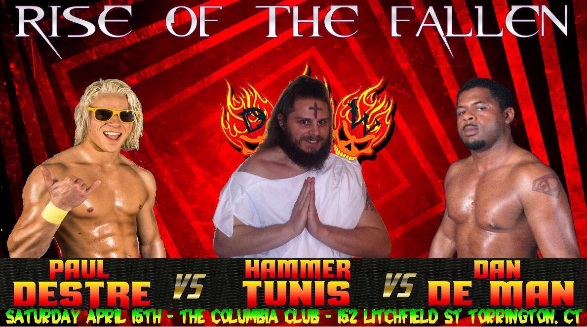 DescensionPro's tweet photo. Our next match for #DPWRiseOfTheFallen IS @HammerTunis VS @Danligula vs @MrDestre https://t.co/uw5proycjJ