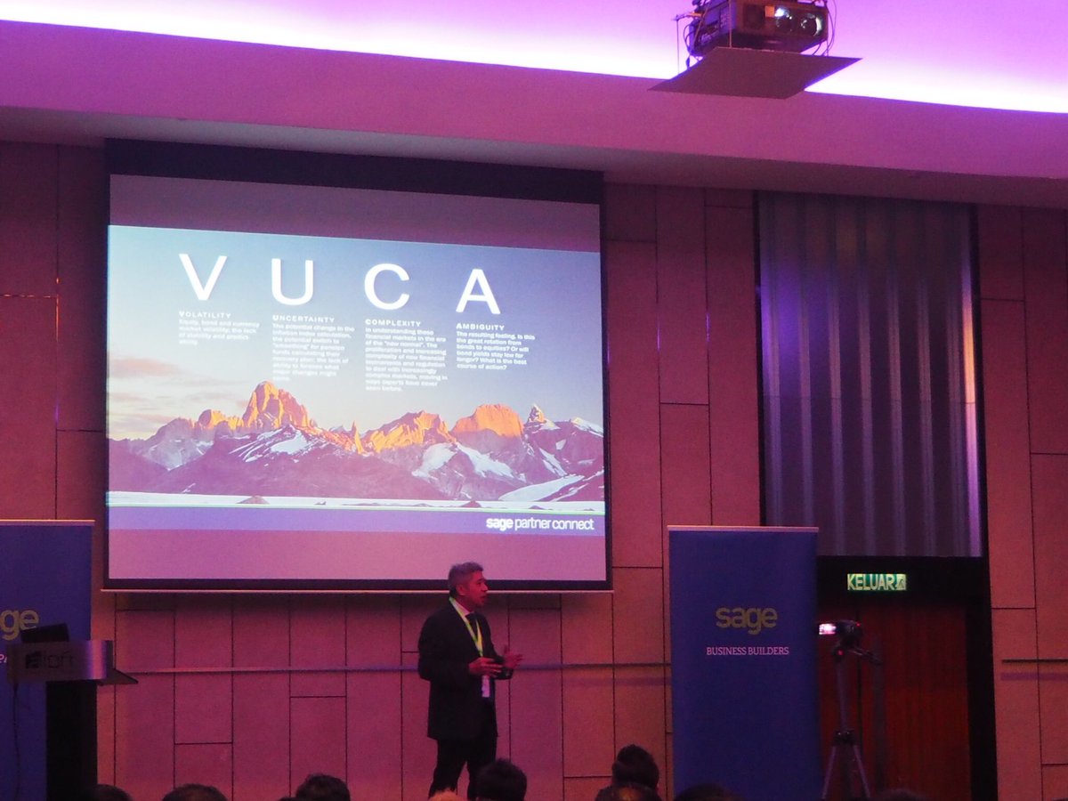 MollyN08's tweet photo. Ability to be agile in a V U C A world! #SagePartnerConnect, @asctian #businesspartners https://t.co/aCKrcm9xrB
