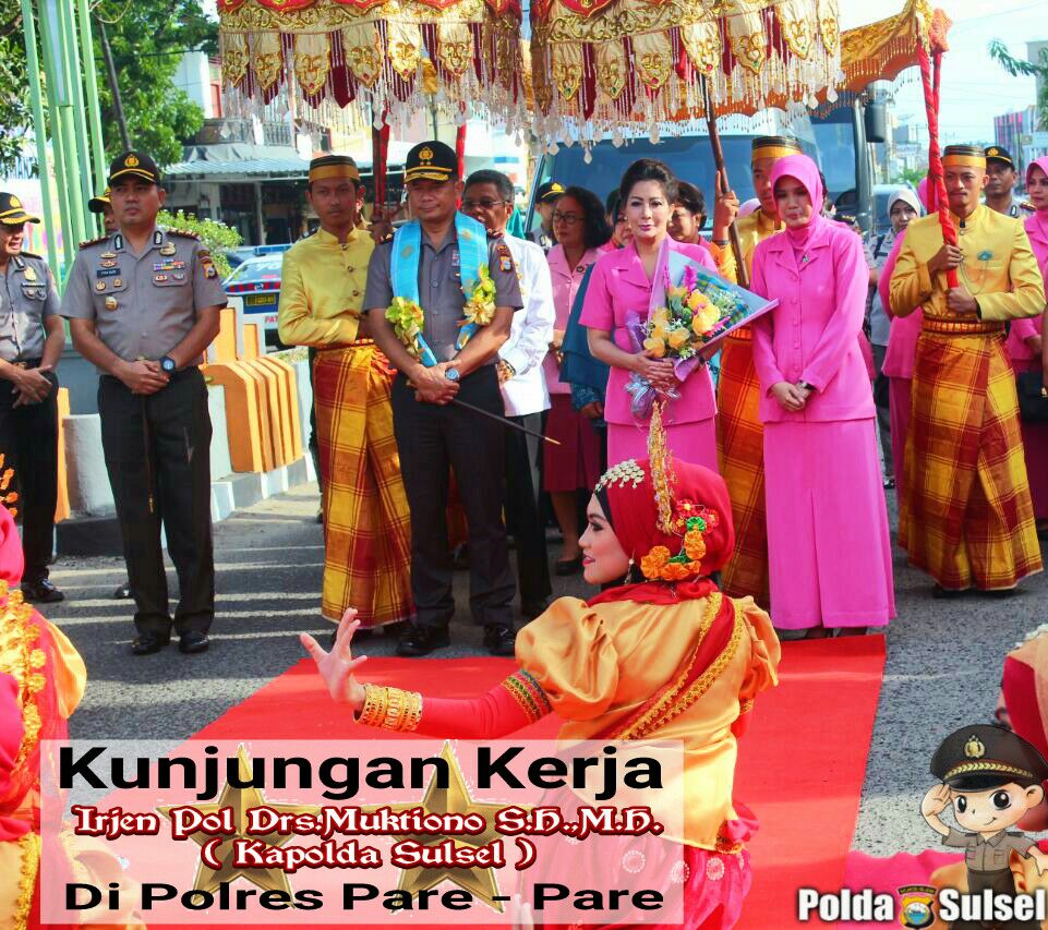 Kunjungan Kerja Kapolda Sulsel di Polres Pare - Pare