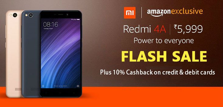 TheSpianPix's tweet photo. Buy #Redmi4A exclusively on #Amazon, Sale starts at 12PM. Get additional 10% cashback. Hurry! Sale till stock last!

https://t.co/ZdVugXNOsJ https://t.co/XzFqfPka2i