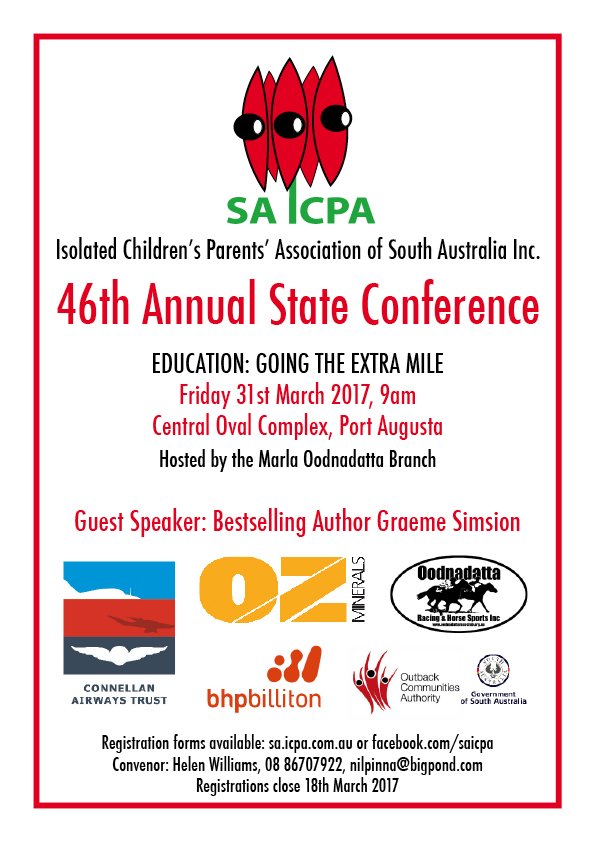 Not long now until our annual State Conference!