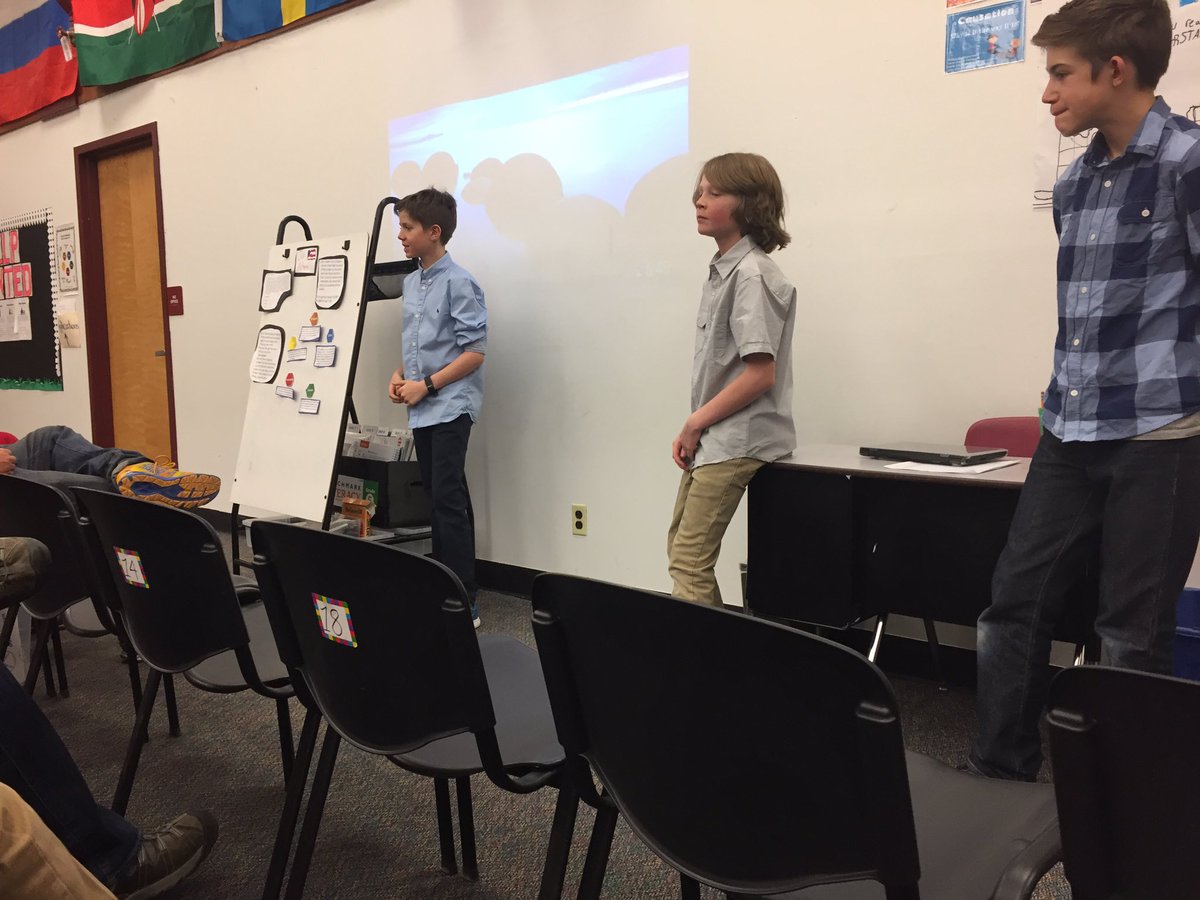 FREprincipal's tweet photo. Effects of War: 5th Gr Exhibition group defines the design thinking process that drove their action @5mfrisco @katieokesfre @FriscoPanthers https://t.co/ufjEuiCcPd