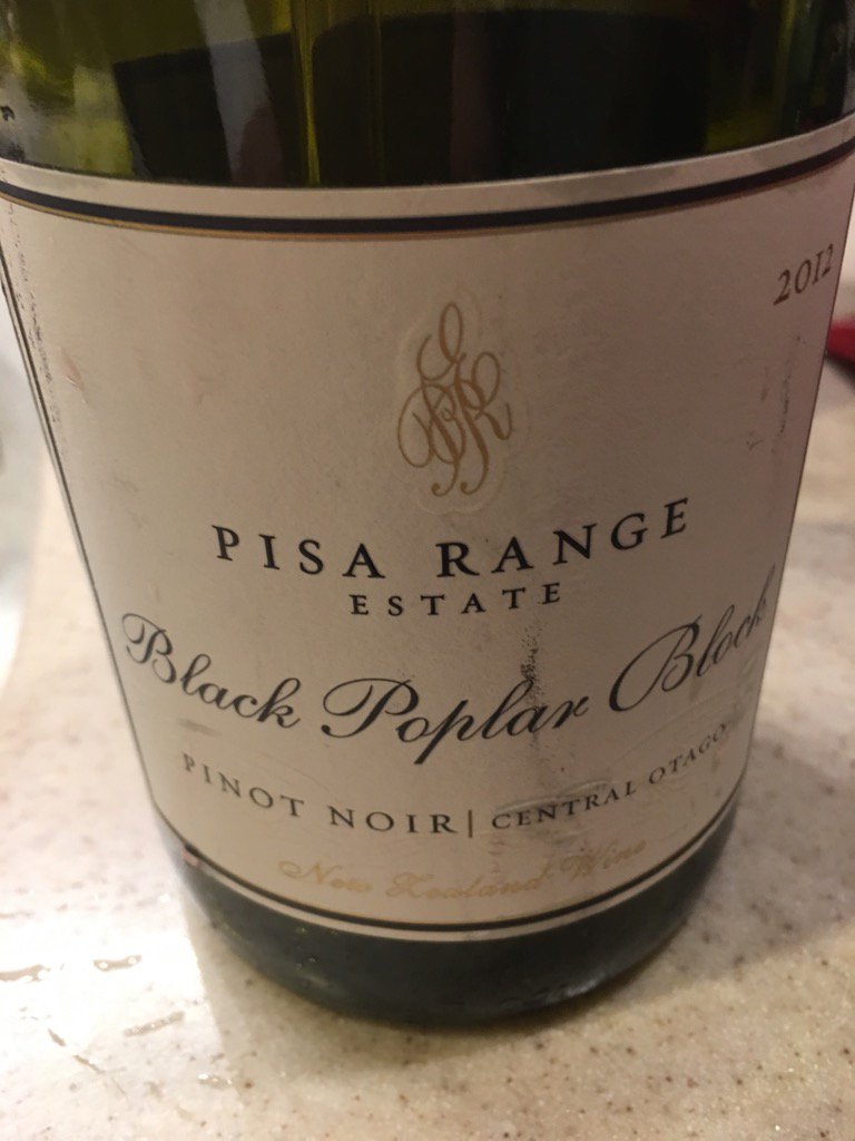 Thanks @mooseofrob for this fine NZ Central Otago Pinot. Pisa Range Black Poplar Block '12 is Burgundy plus.