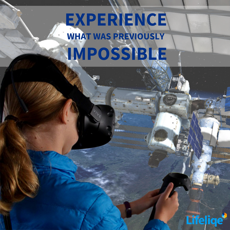 Lifeliqe's tweet photo. I wanna be an astronaut when I grow up! said a middle school girl from Star of the Sea school after experiencing #ISS scene in VR Museum."" https://t.co/gYJH9zzWN5