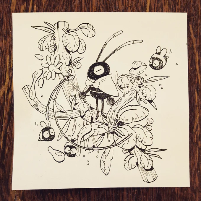 The Ant Wizard; His wand produces an infinite amount of nectar that clumsily directs a horde of bees d(*˘︶˘*)b)> 
