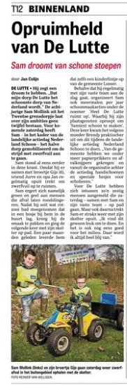 #Telegraaf: achtjarige Sam roept hele dorp op om samen schoon te maken.
<a href="/DeLuttecom/">De Lutte</a> <a href="/michaelsijbom/">Michael Sijbom</a> @SupporterSchoon