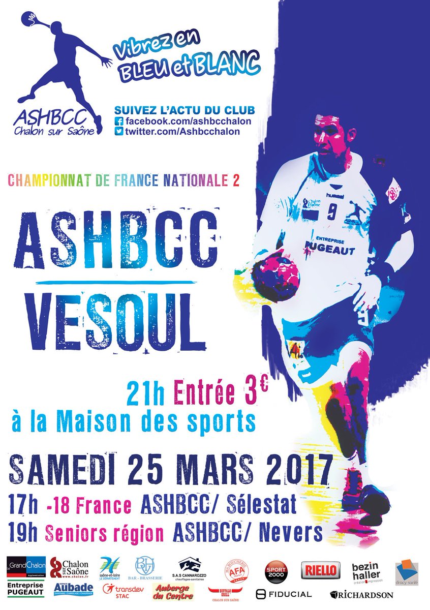 Rendez-vous samedi 25 mars pour trois gros matchs à la maison des sports ! On vous attend nombreux !