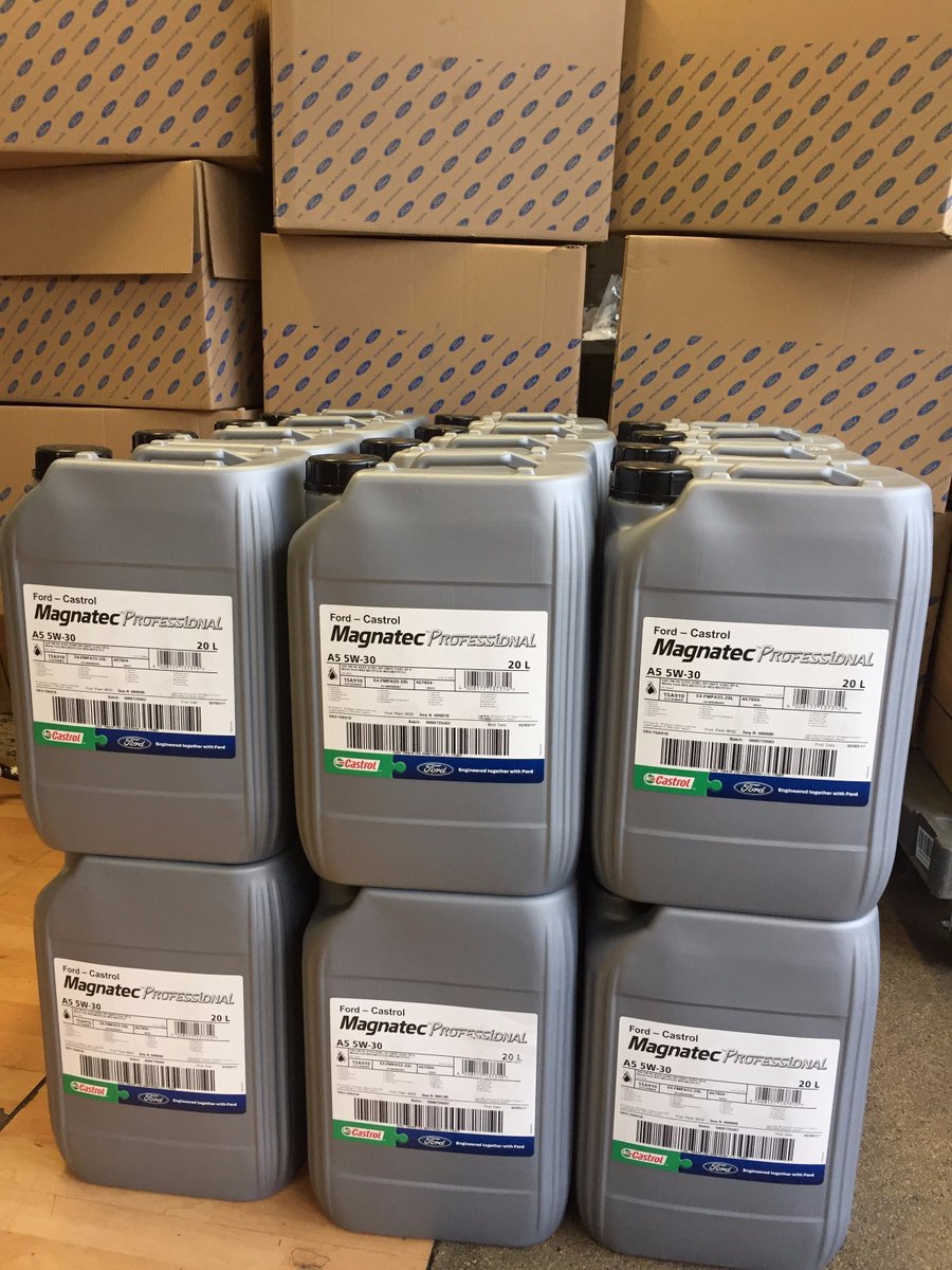 JoeDuffyFord's tweet photo. For a limited time only, we have this 20L Ford Castrol Magnatec Professional A5 5W-30 Oil for ONLY €70. Order here: https://t.co/dixv1Th6pE https://t.co/zfQw21iYFc