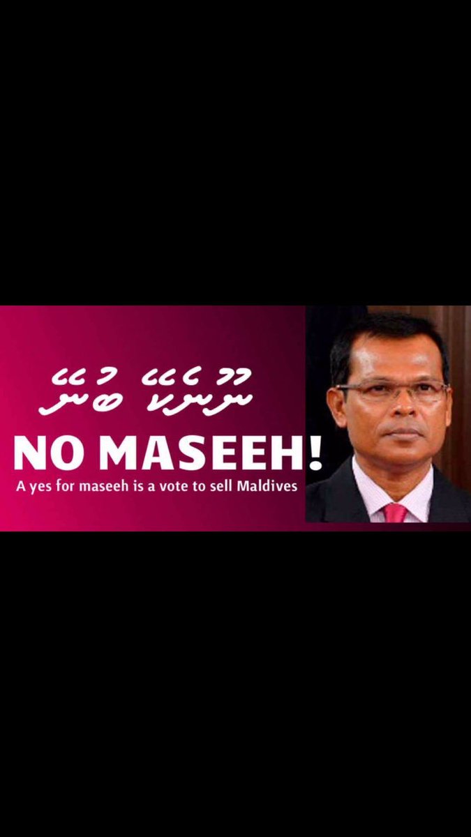 Nazunaseem's tweet photo. Say 'NO' to Speaker Maseeh. https://t.co/8J46fFPkpM