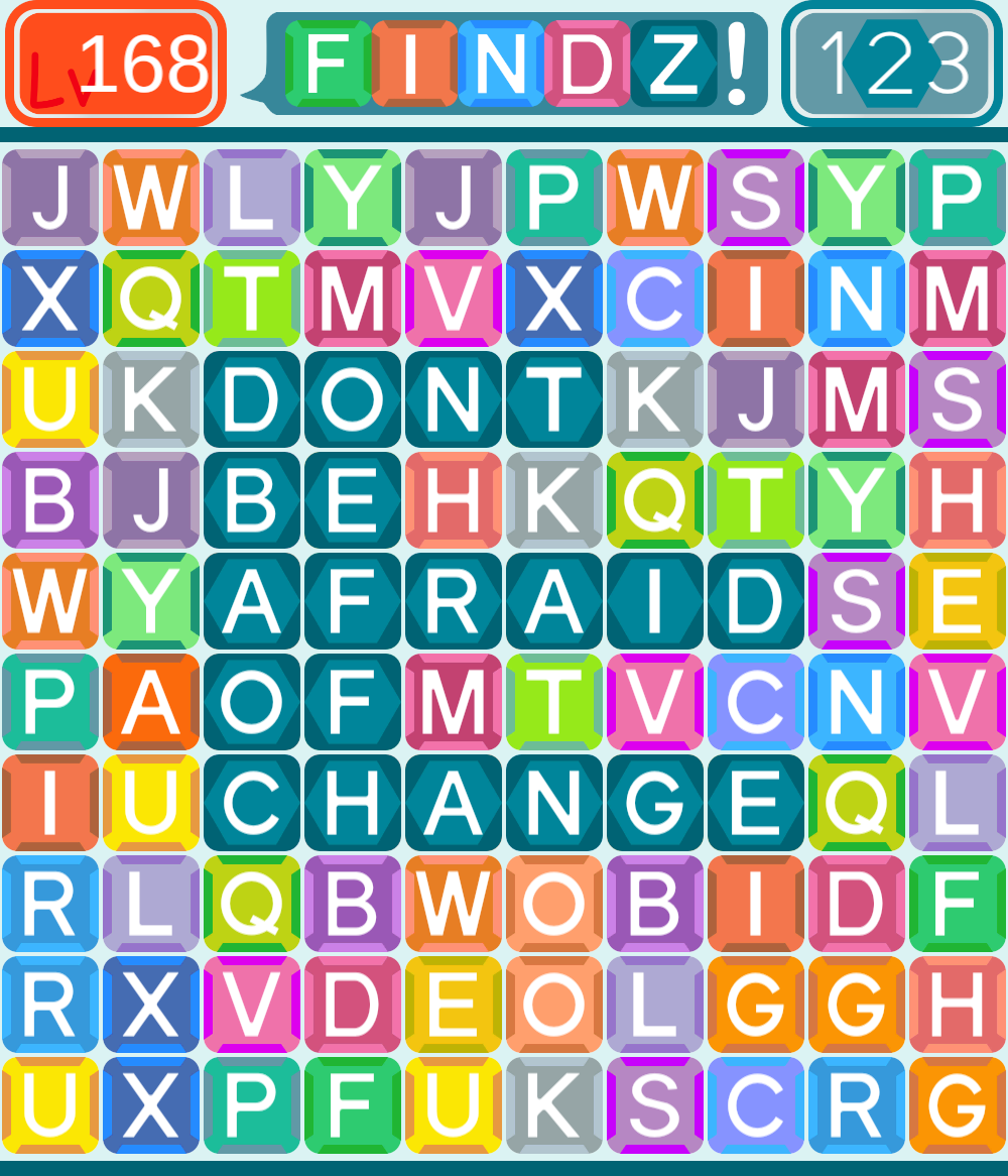 FindZgame's tweet photo. #FindZ #Level168 #DontBeAfraidOfChange is available now. This game is transformed to #FindZ. Please enjoy! https://t.co/xkFr2ZaHu6