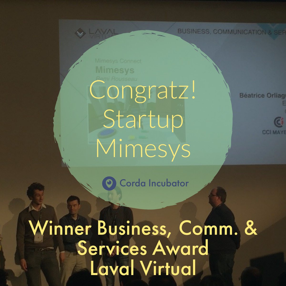 LimburgStartUp's tweet image. Hooray! @mimesysvr @davloots #Winner #Award @Corda_INCubator