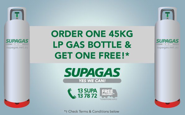 SUPAGAS's tweet photo. Get ready for winter with #2for1 - Order one 45kg LP Gas bottle and get one FREE!* https://t.co/CAf4sQwe0h #winter #supagas https://t.co/4eLEoCx4Un