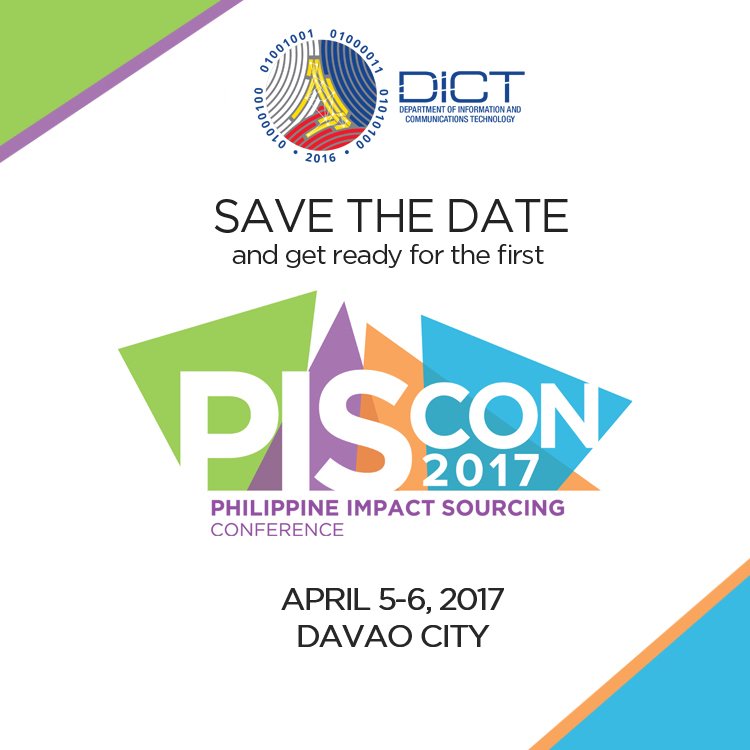 DICTgovph's tweet image. DICT organizes the first Philippine Impact Sourcing Conference (PISCON) to be held on April 5-6 in Davao City. goo.gl/onAI27