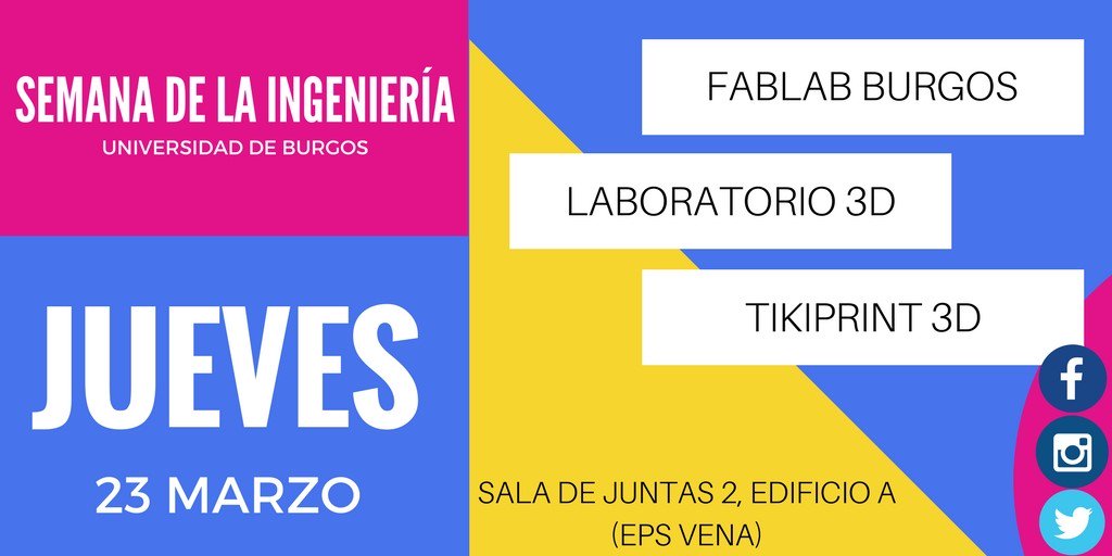 emprendeCdB's tweet photo. #agendaBurgos @tikiprint3D, una de las empresas nacidas en @SWBurgos y tutorizada en @emprendedores participa hoy en @ubuestudiantes ¡Bravo! https://t.co/SbVScxLNk7