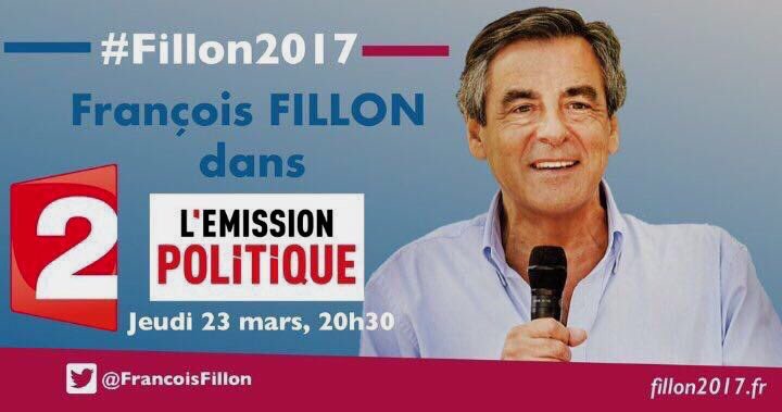 #Fillon2017 #FillonPresident #Presidentielle2017... <a href="/FrancoisFillon/">François Fillon</a> sera l'invité de #LEmissionPolitique ce soir à 20 h 55 sur @France2tv
