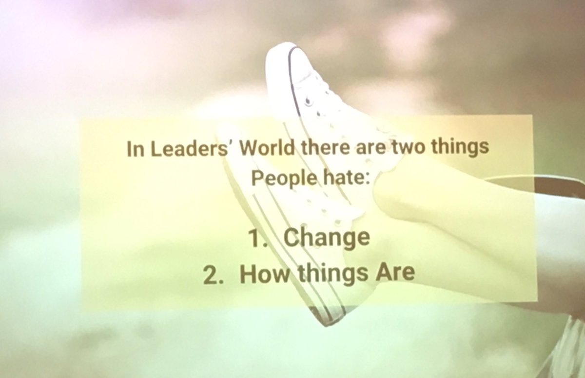 OutiOlkkola's tweet photo. "2 things people hate:
#change & #howthingsare "
-Antti Järvinen @Google_Finland
#johtaminen #muutos #johdondigiaamu https://t.co/n0nHyvt0Up