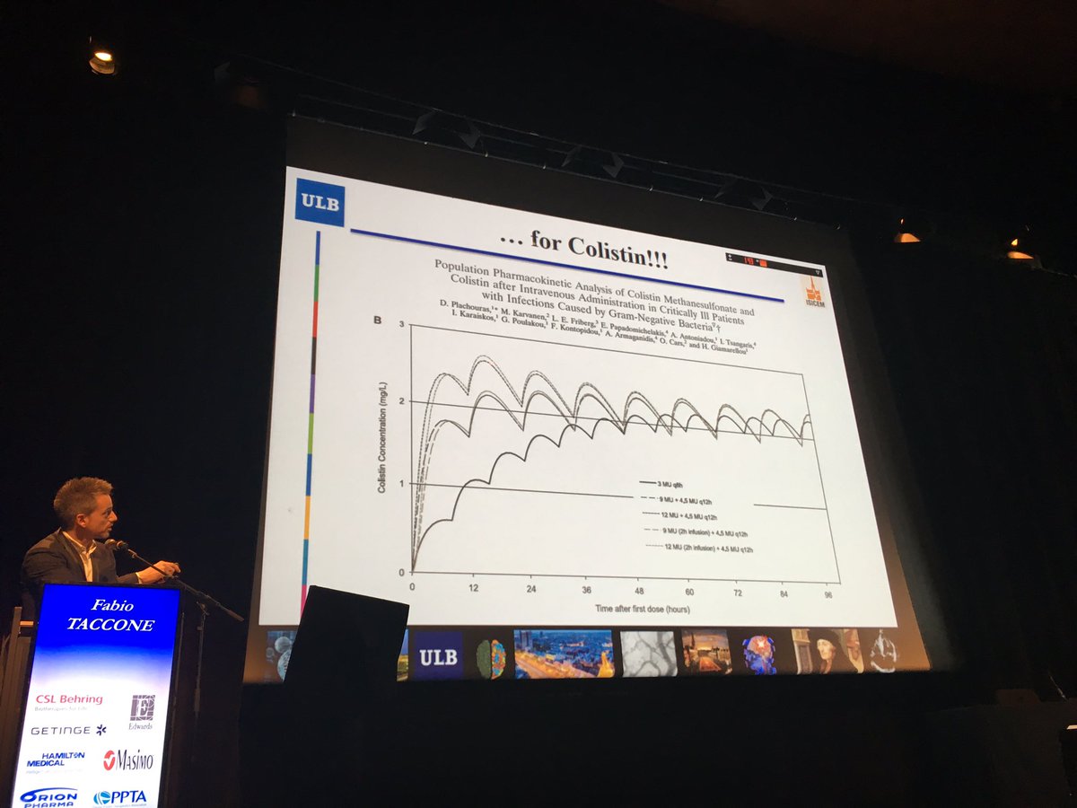 criticcaredoc's tweet photo. Nice example of how #loadingdose is important - this time for #colistin #ISICEM17 - 9M loading dose recommended https://t.co/5R8VcH1DAm