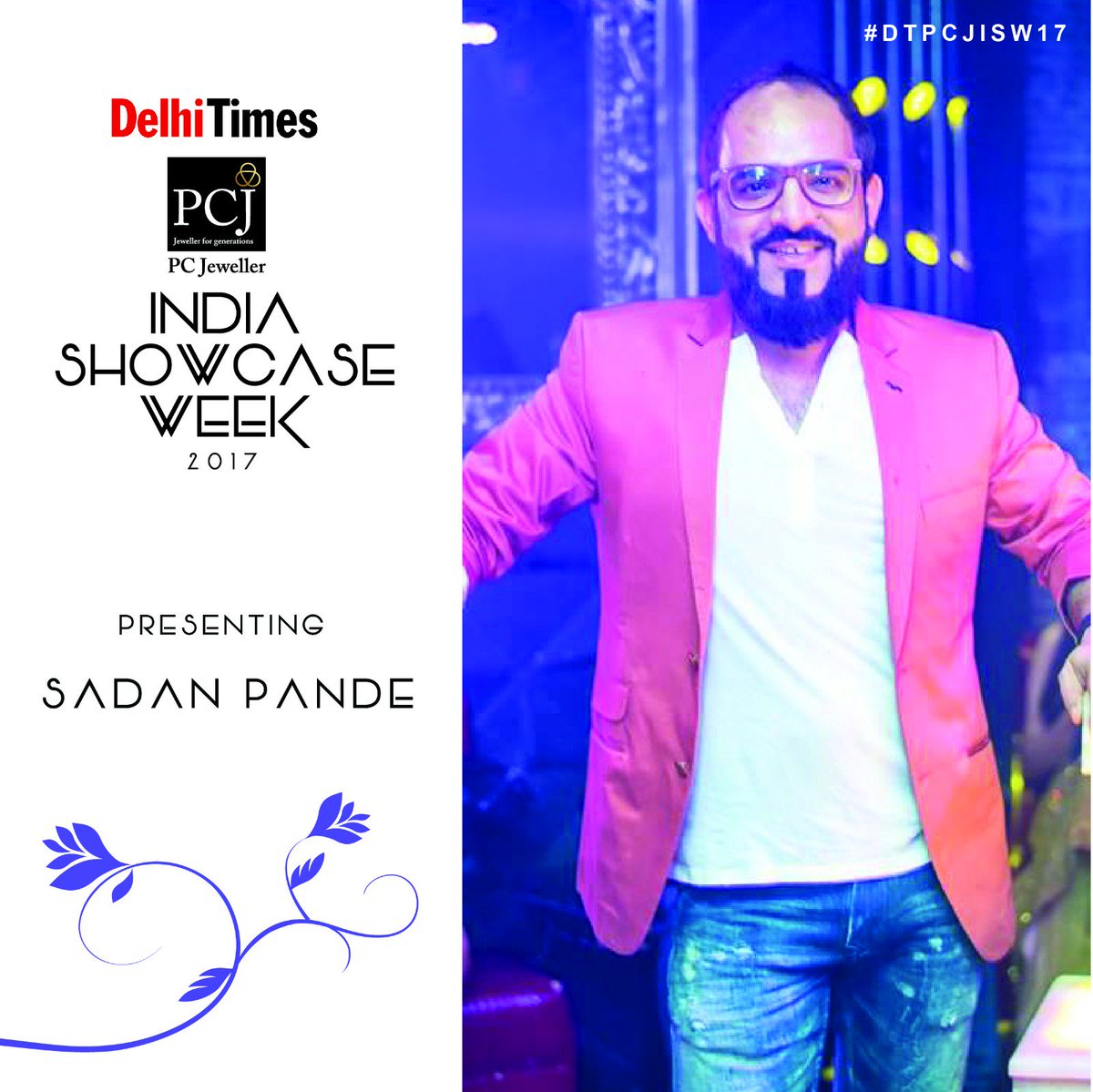 IndiashowcaseWk's tweet photo. Presenting @sadanpande as our showcasing designer 
You can't miss the collection!!
#DTPCJISW17 #DelhiTimes #PCJeweller #TalentFactory https://t.co/hhwXcoL0v5