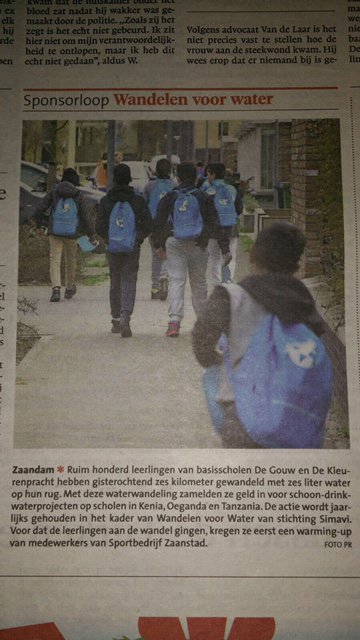 obsDeGouw's tweet image. Sponsorloop 'Wandelen voor water' groepen 7 en 8