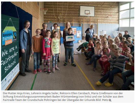 Fairtrade_DE's tweet photo. "We are #Fairtrade-School" heißt es nun in #Poltringen! Herzlichen Glückwunsch zur Auszeichnung! https://t.co/2o3WQggZ5t https://t.co/WGhG3S4kQo