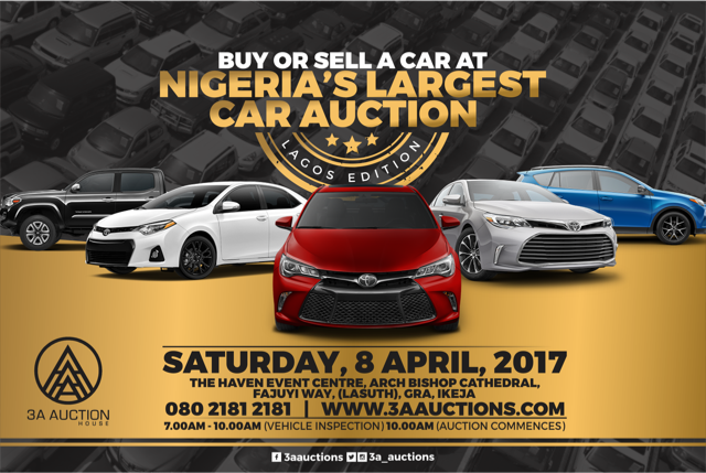 3a_auctions's tweet photo. Tweet this image, mentioning @3a_auctions with #3AAuctions. The winner will be anyone with the highest number of retweets.
#AuctionInNigeria https://t.co/TDgm01mlRB