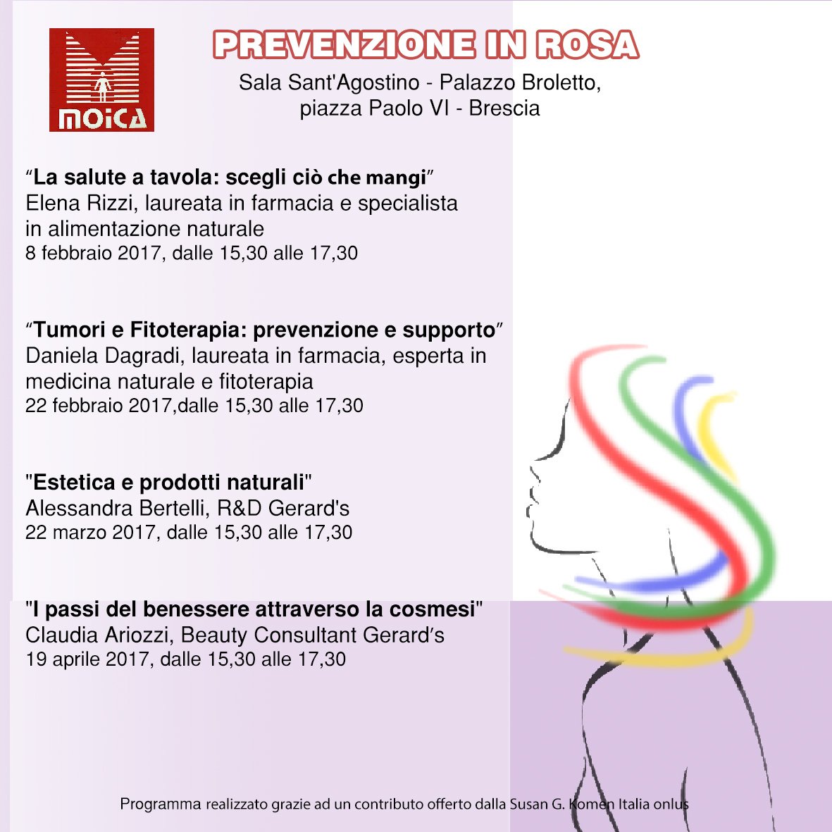 ECCO UNO DEI NOSTRI PROGETTI  PER LA PREVENZIONE DEL TUMORE AL SENO CON kOMEN ITALIA ONLUS