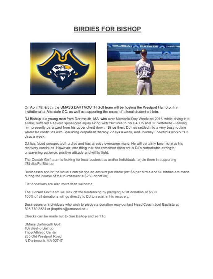 JoelHBaptista's tweet photo. @LouMerloni can you help me get the word out #BirdiesForBishop #BishStrong https://t.co/gYvBr7wRju