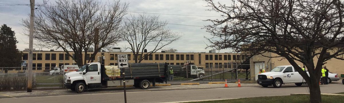 royfmc's tweet photo. The demolition of Dodge Field began this morning #leydenpride #royfmccampbell #dodgefield #eastleydenconstruction
https://t.co/FA8reXsfM9 https://t.co/HkKEJmLyg7