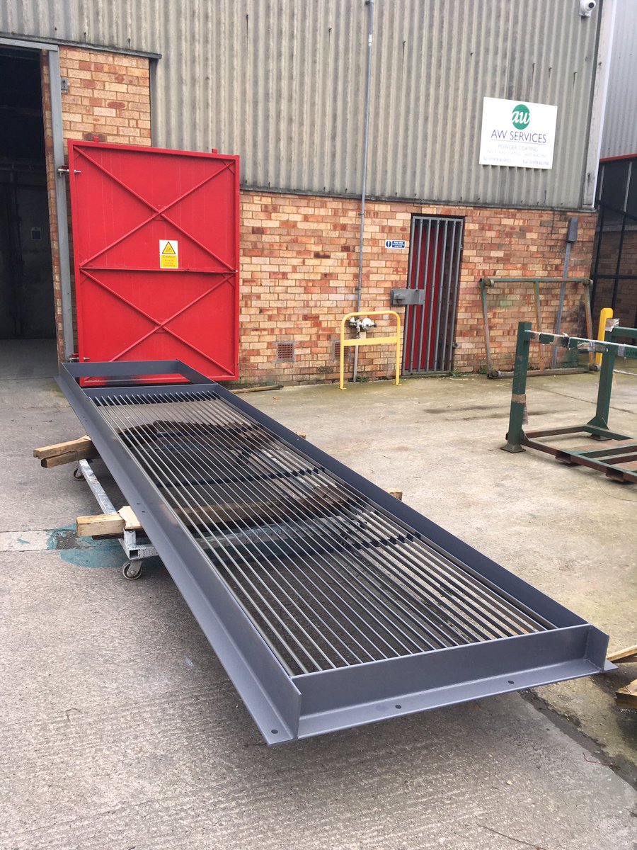 #powdercoated a 6 metre long vent earlier today. Primed and powder coated in a slate grey finish. #wrexham #shropshire #chester #fabrication