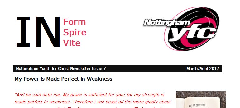 Check out the latest issue of our newsletter 'IN' containing 2 exciting new projects. Visit nottinghamyfc.co.uk #notts #Nottingham #yfc