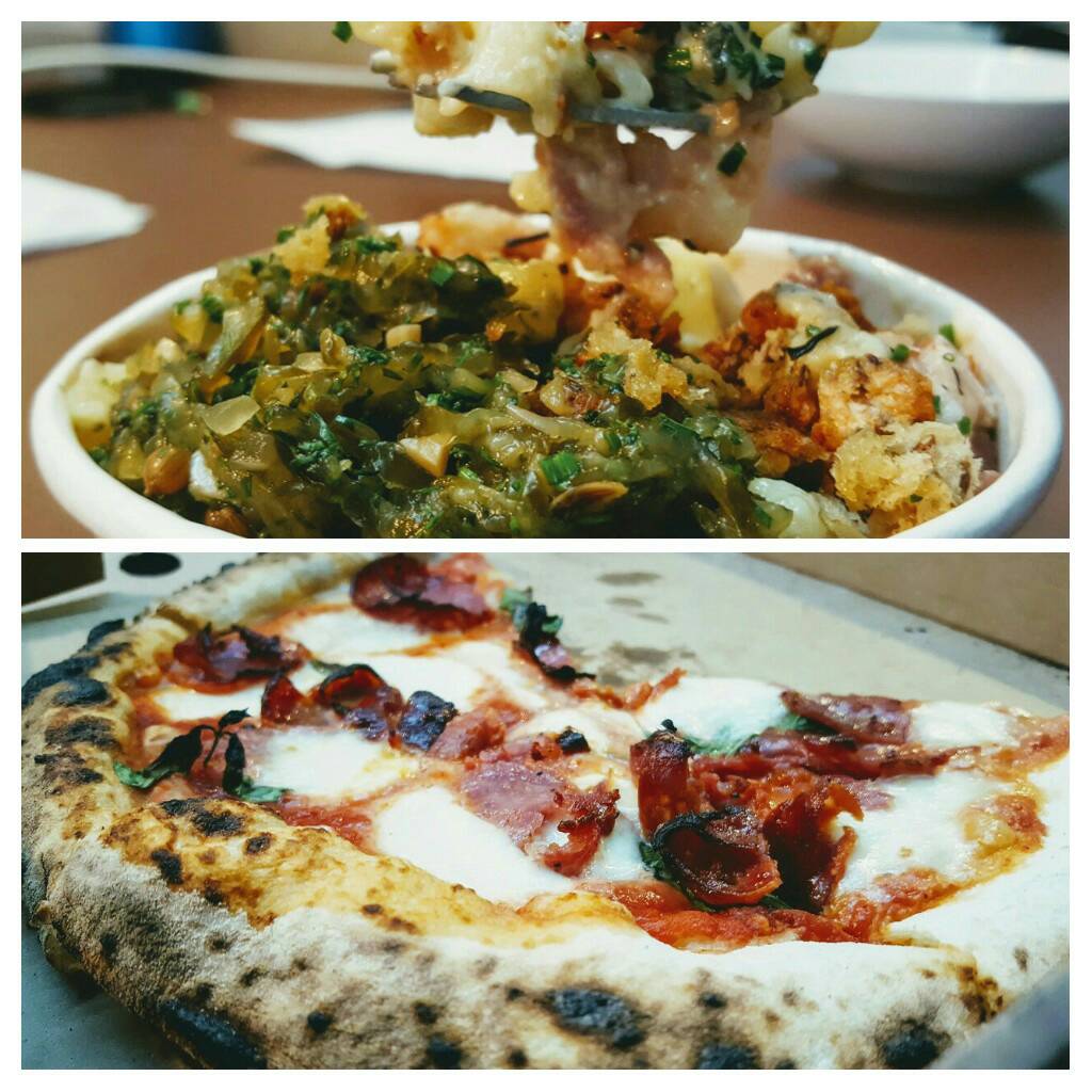 Lunch of champions with the most delicious mac n cheese from <a href="/Alp_Mac/">Alp Mac</a> &amp; top dollar wood fired pizza from <a href="/woodchoppizza/">Wood Chop Pizza</a> #Bristol #Streetfood