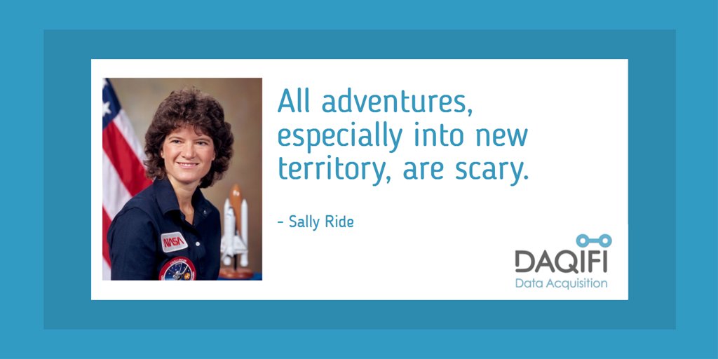 DAQifi's tweet photo. In 1983 Sally Ride became the first American woman in space!  She spent a total of 343 hours in space. #WomensHistoryMonth #WomenOfScience https://t.co/rR3bqnneCR