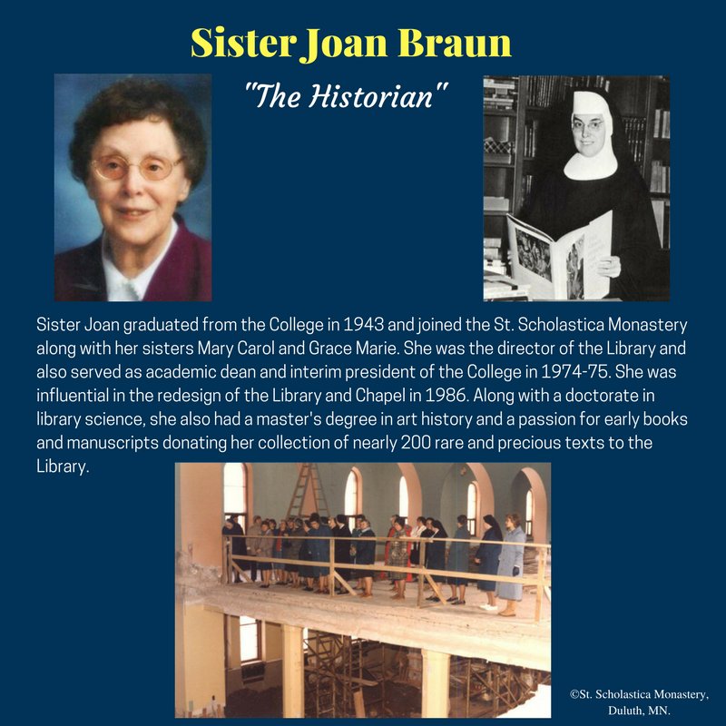 CSS_Lib's tweet photo. #WHM at #CSS - Sister Joan Braun. #CSSLibrary #CSSArchives #CSSAlumni
©St. Scholastica Monastery, Duluth, MN. Used with permission. https://t.co/ViYPAdYjlI