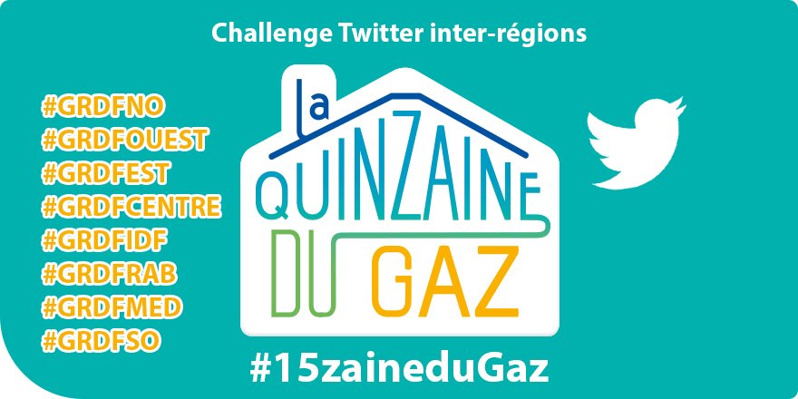Challenge Twitter #15zaineduGaz, c'est parti !!! Prenez connaissance des règles ici : bit.ly/1YQiJuV. À vos marques, prêts, #RT ! 🏁