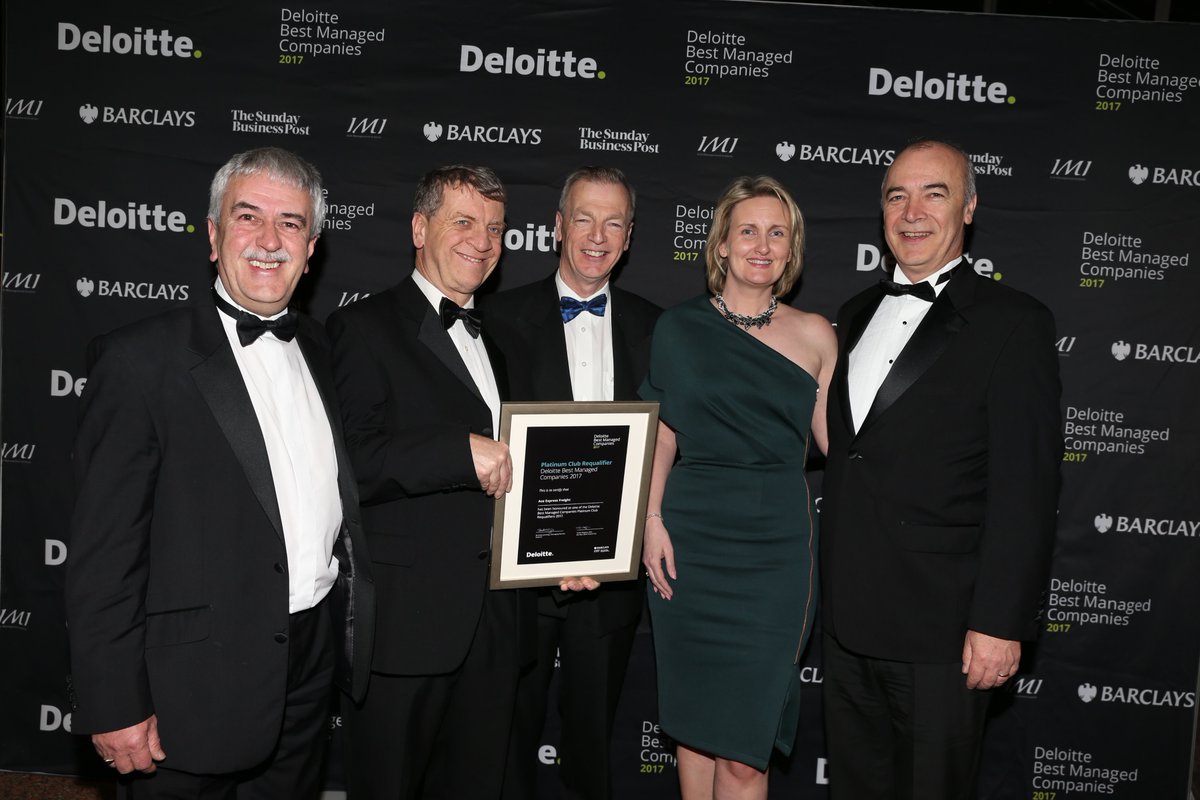 ACE_express's tweet image. So delighted to scoop the prestigious Deloitte 'Best Managed Company' award nine years in a row! Such a fantastic team effort! :-)
