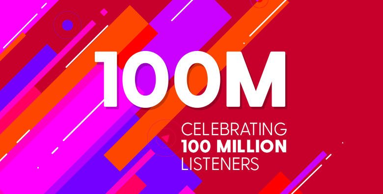 iHeartMedia's tweet photo. Proud to announce that @iHeartRadio has surpassed 100M registered users! Celebrate with our new iHeart100 station: https://t.co/lKX31GEeZO. https://t.co/Nk9rc0CrRF