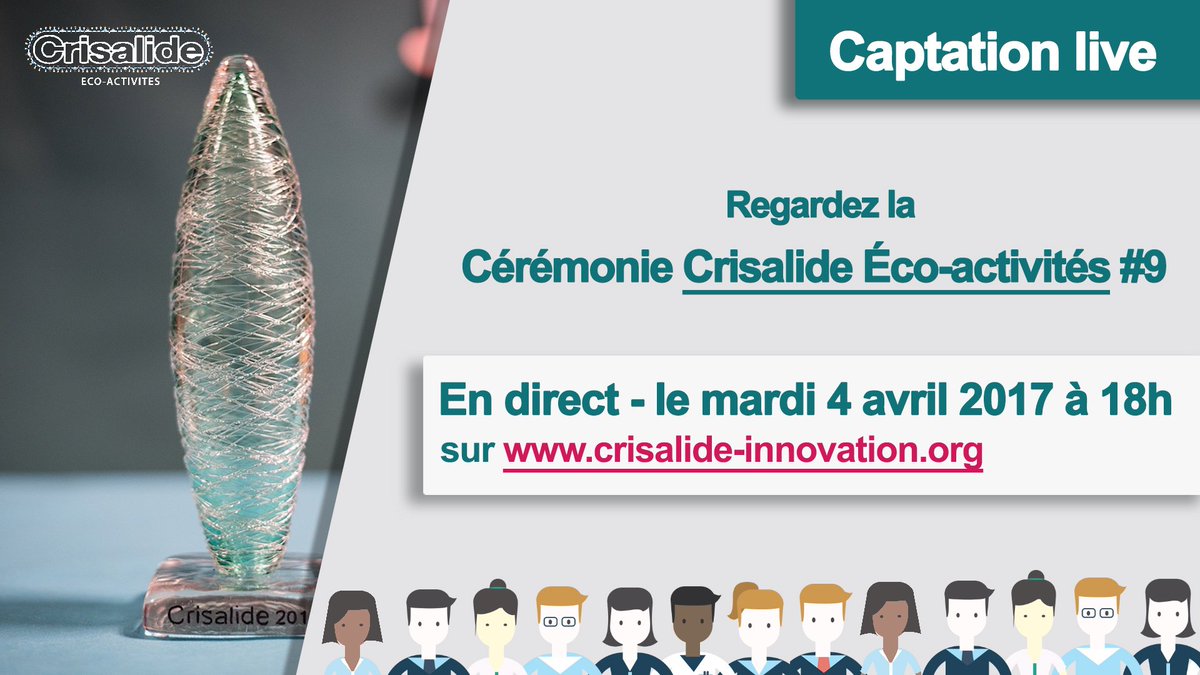 CrisalideEcoAct's tweet image. [J-12] La cérémonie@CrisalidEcoAct approche à grand pas ! Pensez à vous inscrir ! Et si vous ne pouvez pas venir, regardez-la sur internet !
