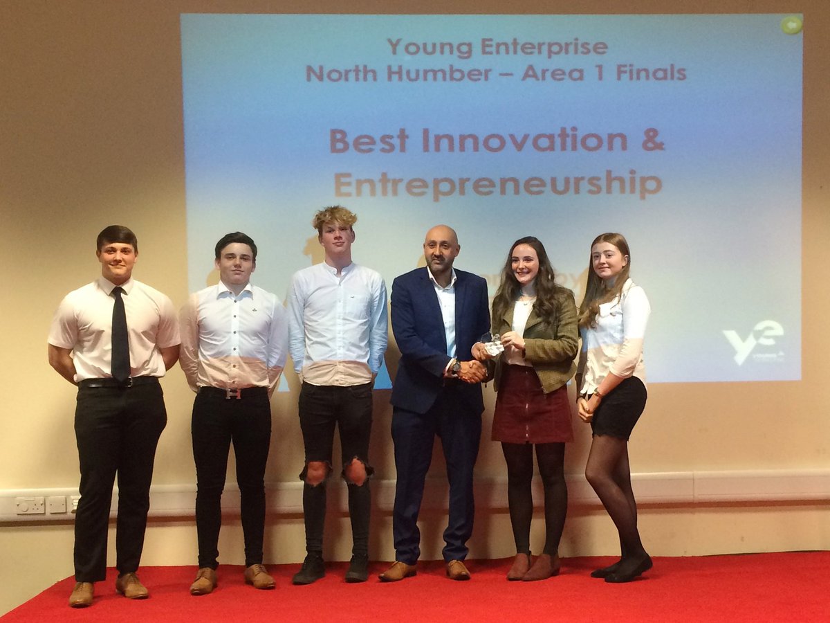 BishopBurton's tweet photo. Big congratulations to our Business students won the Innovation and Entrepreneurship Award at the @youngenterprise North Humber Area final. https://t.co/avqNaTGWFg