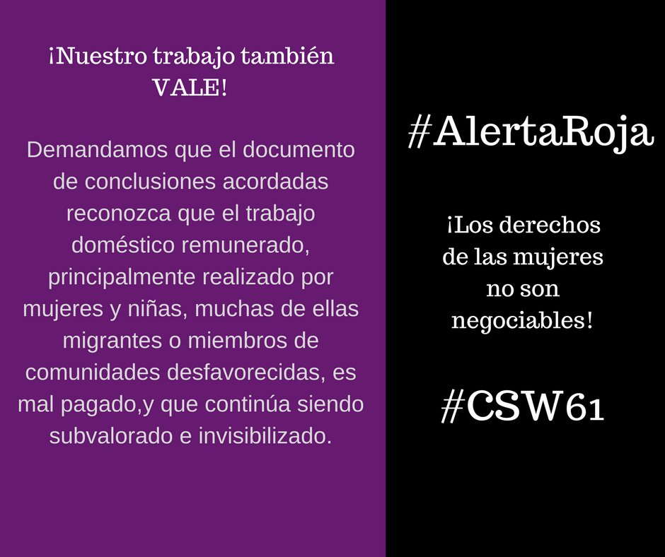 forosaludec's tweet photo. #AlertaRoja en la #CSW61 el empoderamiento económico de las mujeres Sí tiene que ver con la garantía de su autonomía sexual y reproductiva. https://t.co/wDWtxq7XDK