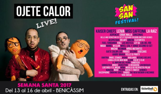 OjeteCalorGrupo's tweet photo. CNCURS🔥haz RT y nombra nuestra canción preferida con el hashtag #ArtistaSansan y gana 1 abono doble @SanSanFestival https://t.co/oJsag2hi3C