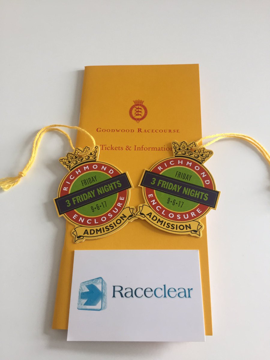 raceclear's tweet image. 😎 #Goodwood tickets anyone?
📆Friday 9 Jun 👔👗🕶#3FN
🎟2 Richmond Enclosure Tickets
💃Pete Tong Live after racing
🔁Retweet &amp;amp; Follow to enter draw
