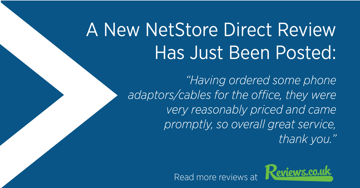 A new 5 star review has been posted for NetStore Direct, check it out: reviews.co.uk/company-rev…/store/netstore-direct #Tech #CustomerService