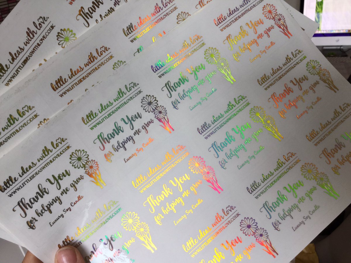 EssarAitch's tweet photo. Just love using #Holographic #foil on my #stickers
Customers going mad for it! #rainbow #stationery #candlestickers #packaging #handmade https://t.co/NEvbiZDqix